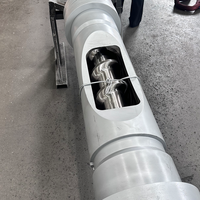 Vis et cylindre bimétalliques pour extrudeuse de recyclage de plastique usagé pour machine de granulation par extrusion