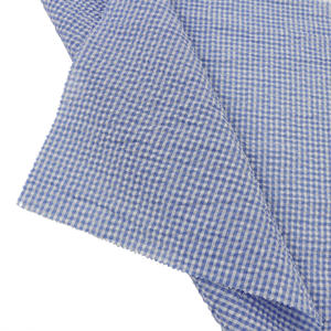 Nuovo Arrivo Tessuto Seersucker per Costumi da Bagno in Poliestere Cotone Lino Tinto in Filo Tessuto Crepe a Quadri per Cuscini Decorativi - Product Image 3