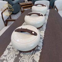 Nouvel ensemble de luxe de 3 récipients isothermes pour aliments chauds (4L+5L+6L) en ABS et acier inoxydable – Garde les plats au chaud