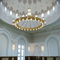 Fabriqué en chine classique personnalisé grand style arabe doré église mosquée islamique masjid lustre en cristal
