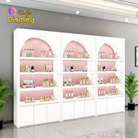 Vitrine de présentation pour produits de soin de la peau, moderne, de haute qualité, durable, en acier inoxydable, avec éclairage LED, écologique, recyclable, grande taille