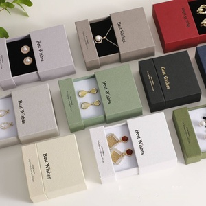 9*9cm Paper Cardboard Drawer Jewelry Packaging <b>Gift</b> <b>Boxes</b> with Foam for Necklace Earring Bracelet Ring - Product Image 4
