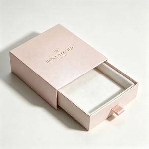 Maison Lune Aura Paris Eco-Friendly Jewelry Discovery Set Gift <b>Box</b> Magnetic Closure Rigid Ivory Board Gold Foil Design Satin - Product Image 5