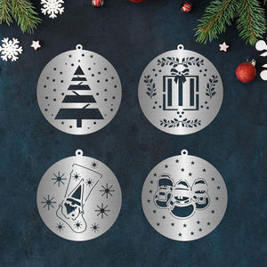 Tùy Chỉnh Cắt Laser Kim Loại Tường Nghệ Thuật Trang Trí Nội Thất Khắc Laser Kim Loại Treo Giáng Sinh Trang Trí - Product Image 6