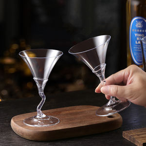 نظارات كريستالية عتيقة أنيقة ممتازة طويلة الساق للاستعمال مرة واحدة طقم نظارات مارتيني - Product Image 4