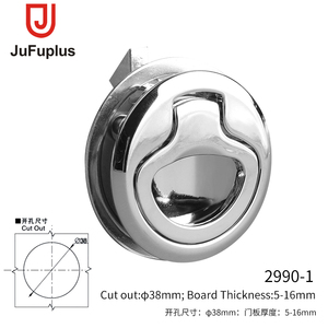 埋め込み式ハンドルタイプロック小型丸型ハンドルプルリングカムロックマリンラッチ車と船付き - Product Image 2