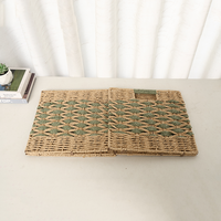 Panier de rangement carré pliable en corde de papier écologique avec design multifonctionnel pour jouets, livres, vêtements et articles divers