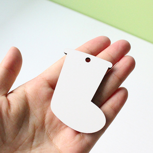 Ornement suspendu en bois double face <span class=keywords><strong>Benelux</strong></span> panneau dur décorations de noël sublimation rond blanc ornement pour personnalisé - Product Image 6