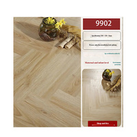 Surface de parquet en PVC SPC à effet chêne élégant pour les conceptions d'intérieur modernes Design graphique à motif à chevrons modèle 3D