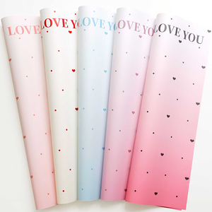 Papel <span class=keywords><strong>de</strong></span> Regalo Floral en Forma <span class=keywords><strong>de</strong></span> Corazón, Estilo Moderno, Materiales para Ramos DIY, Papel para Envolver Flores Frescas y Regalos para Floristas - Product Image 1