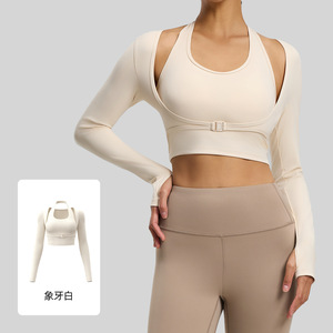 New Fashion Quick Dry Workout Apparel Women Long Sleeve Yoga Tank Top Clothing Gym Fitness Yoga Wear Activewear Bra