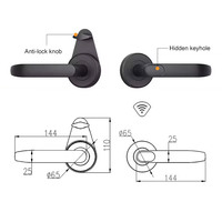 Matériel inoxydable intelligent numérique nouveau arrivé rfid serrures de porte d'hôtel intelligentes avec cartes d'accès intelligentes