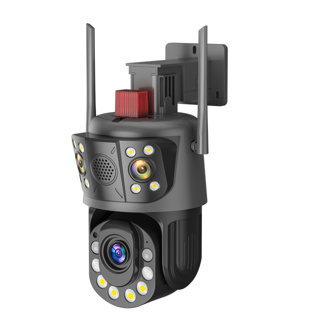 50X Digital Zoom Icsee Night Vision 12Mp Hd Three Lens Security Camera Ptz Wireless Waterproof Ip66 Indoor Wifi Network Camera