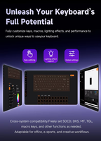 Clavier mécanique AJAZZ AK820 V2 PRO 75% avec écran TFT intelligent, double mode 8000Hz, Gasket, Hot-Swap, RGB, 81 touches pour le gaming
