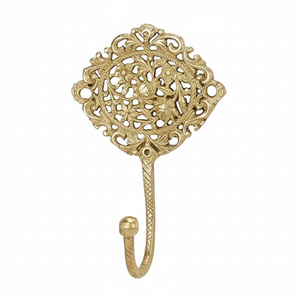 Crochets muraux en laiton de luxe manteau en métal poli simple ceintures de chapeau clés crochets suspendus prix - Product Image 1