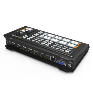 Avmatrix HVS0402U Live Streaming 4 Channel HDMI Multi-Format Video Switcher Multiview Out With Luma Key Chroma Key DSK LOGO