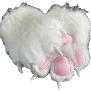 Gants interactifs pour chat avec couineur en forme <span class=keywords><strong>de</strong></span> patte |   Griffes <span class=keywords><strong>de</strong></span> main en fourrure colorées écologiques pour cosplay |   Capuchon <span class=keywords><strong>de</strong></span> protection pour griffes <span class=keywords><strong>de</strong></span> chat pour le Poisson d'avril et Halloween - Product Image 2