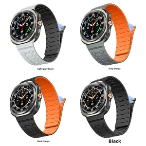 Factory Wholesale Luxury Silicone <b>Watch</b> Strap for for <b>Watch</b> Ultra Magnetic Clasp 240mm Band - Product Image 2