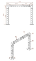 Estructura de Iluminación para Escenario de Varias Formas con Placa Base, Estructura de Iluminación de Aluminio con Placa Base Estable para Escenarios de Eventos
