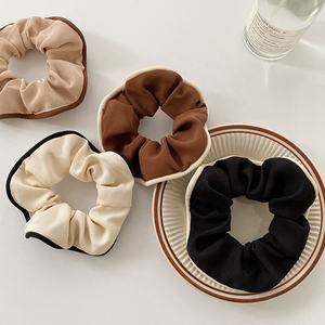Groothandel Bulk Effen Elastische Band Vrouwen Slikken Gord Haaraccessoires Rand Geruit Crunchies Haar Stropdassen Katoenen Linnen Scrunchie - Product Image 3