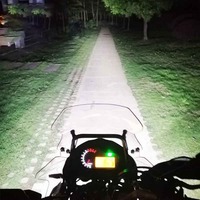Phare LED rectangulaire de 4 pouces 38W, tricolore blanc bleu rouge, clignotant stroboscopique LED, projecteurs de moto, éclairage tout-terrain 4X4