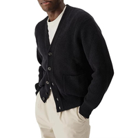 Cardigan en maille mélangée cachemire pour homme, personnalisé, style chic urbain, décontracté, pour rendez-vous, tissu doux et luxueux, vente en gros