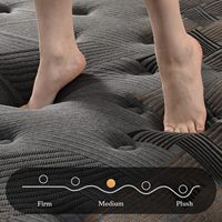 Matelas orthopédique européen de luxe pour hôtel hypoallergénique Matelas dans une boîte Matelas hybride hybride à ressort en mousse à mémoire de forme en gel de haute qualité