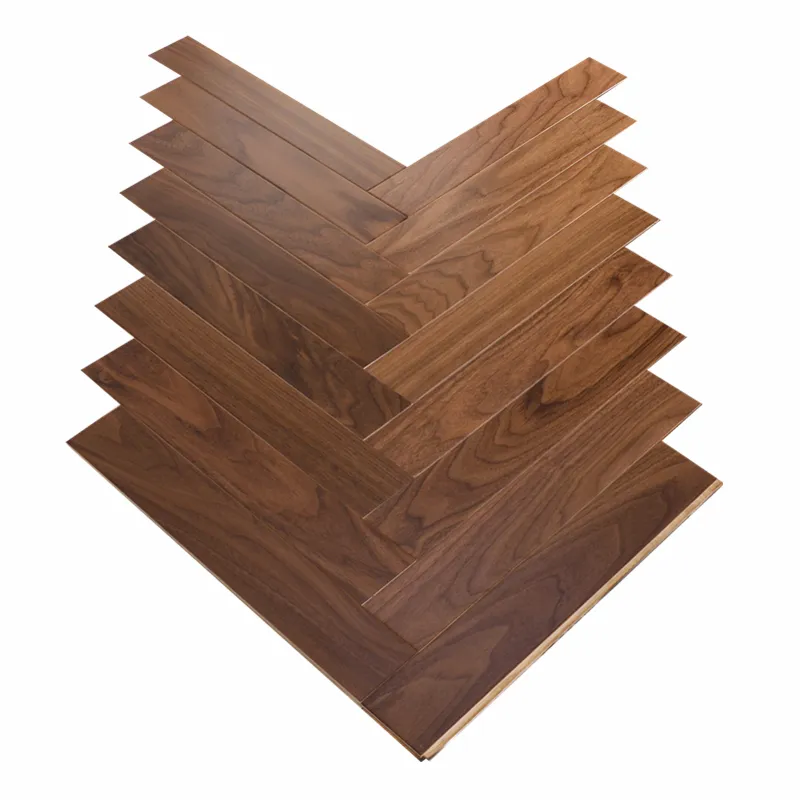 Noyer Américain massif Chevrons Parquet Flooring-450x90x18mm