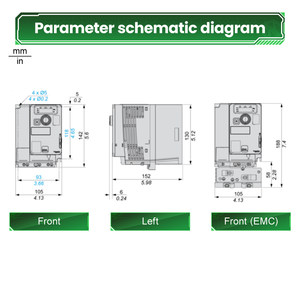 Variador de Frecuencia Variable (VFD) Compacto Schneider ATV320U07N4C Altivar 320, Nuevo y Original, 0.75kW, 380-500V, Trifásico - Product Image 6