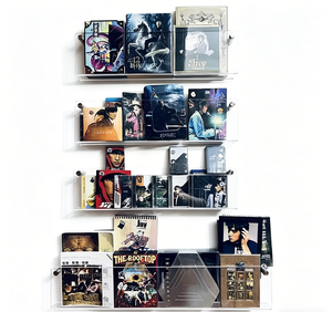 Porte-revues <span class=keywords><strong>mural</strong></span> en acrylique, étagère flottante transparente, organisateur pour magazines, livres et <span class=keywords><strong>journaux</strong></span> - Product Image 4
