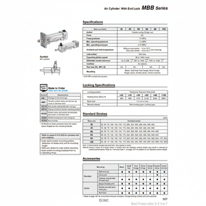 MDBBB100-300-HN รุ่นกระบอกลมนิวเมติก SMC - Product Image 1
