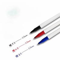 Stylo marqueur de tableau blanc effaçable à sec à base d'eau à pointe extra fine de 0.5mm pour le bureau et la réunion
