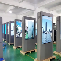 Écran LCD extérieur étanche IP65 55 pouces personnalisé en usine Écran publicitaire Système Android Kiosque totem de signalisation numérique