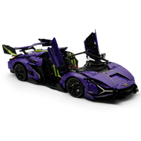 Guly 10635 1:8 Mobil Supercar Remote Control Teknis Keren 3654pcs Mainan Model Rakitan Bata untuk Hadiah Anak Laki-laki Set Blok Bangunan