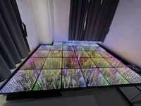 Éclairage de scène en verre trempé, miroir magnétique 3D, éclairage de piste de danse LED doré, étoile filante féerique