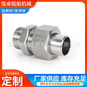 Connecteur fileté à épaule plate à visser en acier inoxydable de type B, quincaillerie marine, embout soudé bout à bout - Product Image 3