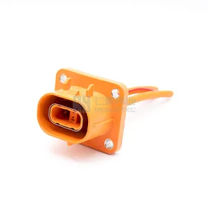 High-Voltage Connector Two-Core Small Current Straight Plug New Energy Electric Vehicle Male And Female Electronic Socket