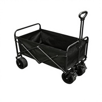 Chariot de camping pliable robuste et multifonctionnel, grande capacité, avec poignée réglable