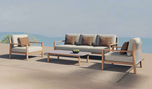 Muebles de Exterior de Lujo, Juego de Sofás de 4 Piezas para Jardines, Terrazas, Patios, Hoteles, Casas de Huéspedes, Restaurantes, Camping - Product Image 3