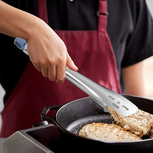 Pinces <span class=keywords><strong>de</strong></span> <span class=keywords><strong>cuisine</strong></span> en acier inoxydable <span class=keywords><strong>de</strong></span> qualité alimentaire, légères, antidérapantes, résistantes à la chaleur, lavables au lave-vaisselle, pour usage domestique - Product Image 6