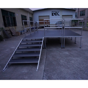 Height adjustable <b>stage</b> leg lighting modular performance aluminum <b>stage</b> - Product Image 5