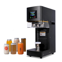 Machine à sceller les boîtes en continu automatique électrique commerciale pour sceller les emballages d'aliments et de café avec des couvercles faciles à ouvrir