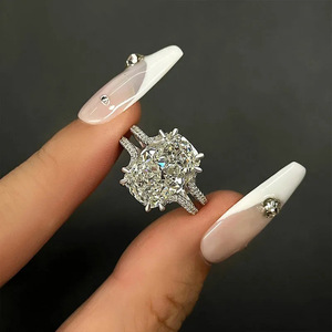 Anello Rettangolare a Doppio Strato Stile Vintage per Donne - Product Image 2