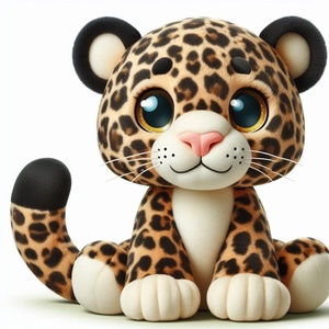 Jouets de mascotte en peluche léopard des neiges réalistes de simulation jouets d'animaux sauvages en peluche léopard sur mesure - Product Image 2