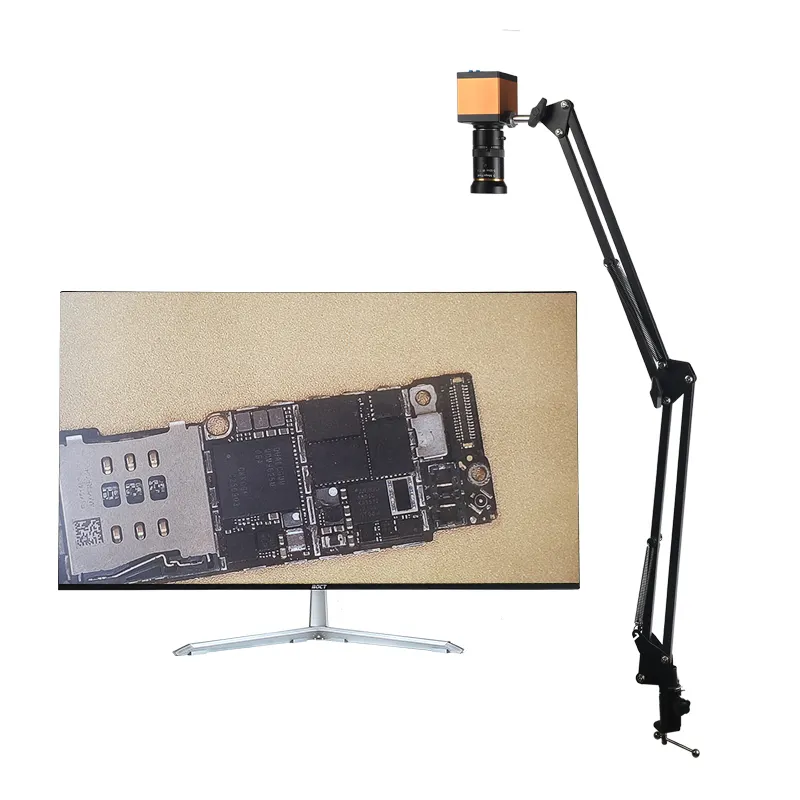مجهر فيديو رقمي إلكتروني صناعي 14 ميجابكسل USB HD كاميرا 50 عدسة مع حامل لأداة إصلاح اللحام المتنقلة Kailiwei