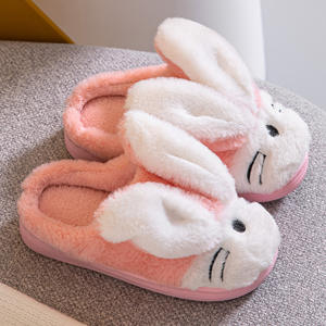 2024 Wholesale Children Plush Slippers Cute <b>Rabbit</b> Child House Slippers Guests Winter Warm Stock Slippers - Product Image 6