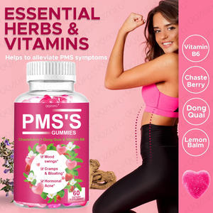 OEM Private Labels <span class=keywords><strong>PMS</strong></span> Gummies Produit populaire Supplément naturel pour l'équilibre hormonal pour les femmes Efficacité antioxydante Soutient <span class=keywords><strong>PMS</strong></span> - Product Image 5