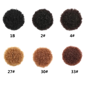 Venta al por mayor de cabello humano natural alineado con cutícula, extensión de cola de caballo rizada <span class=keywords><strong>afro</strong></span> con pinzas, cola de caballo - Product Image 6