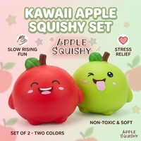 Jouet pomme réaliste en TPR, grand format, en forme de fruit, à presser, à récupération lente, pour soulager le stress et la relaxation.