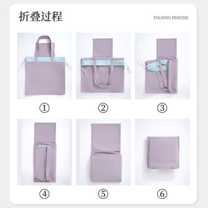 Drawstring Shopping Bag Large Foldable High Capacity Shoulder Tote Bag For Grocery Shopping Supermarket Picnic Solid Color - Product Image 5